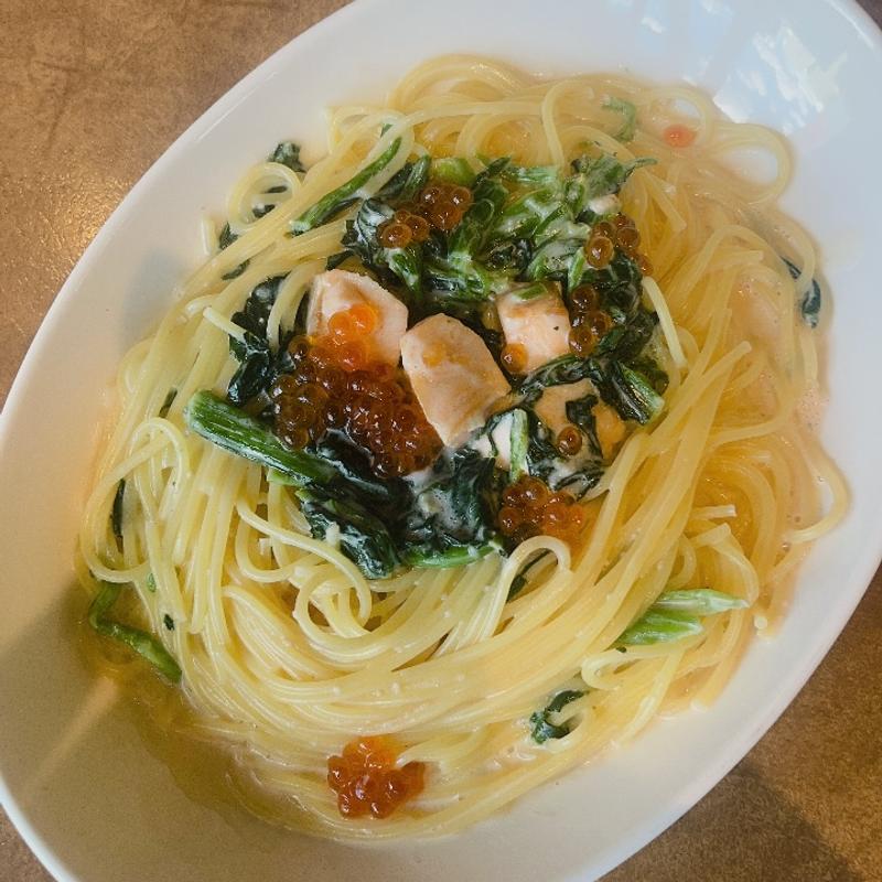 サーモンといくらの 明太子クリーム 1.5倍(ジョリーパスタ 亀岡店 )