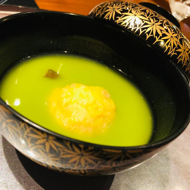 座付椀 うぐいす仕立て_夜会席記念日プラン(城山ガーデンズ　水簾 )