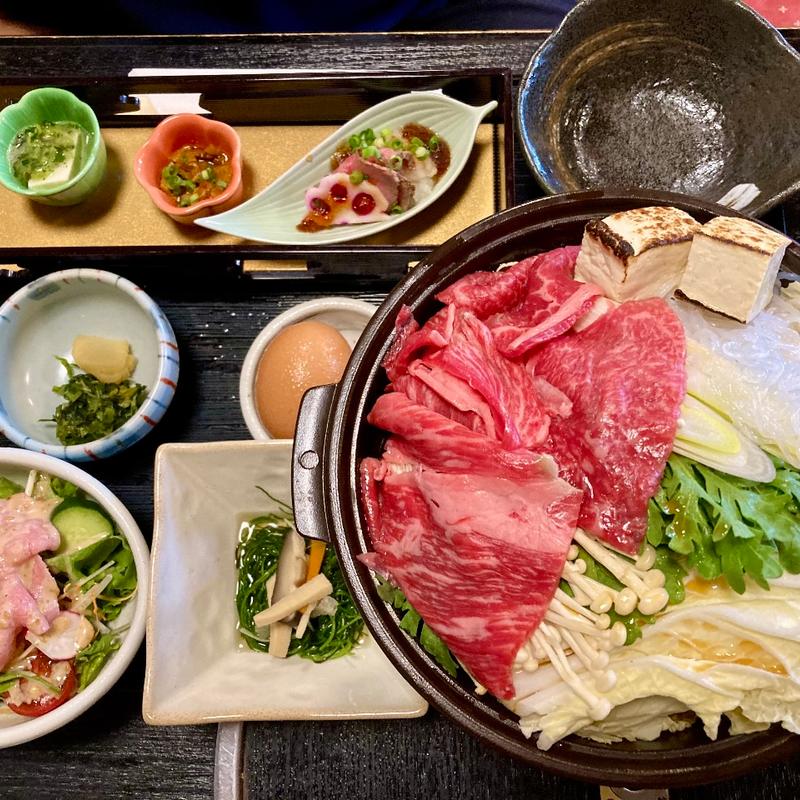 米沢牛鍋定食(米沢牛 牛鍋おおき)