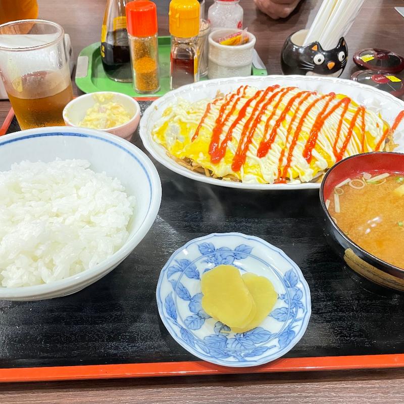 オムそば　＋　定食(双葉食堂 )