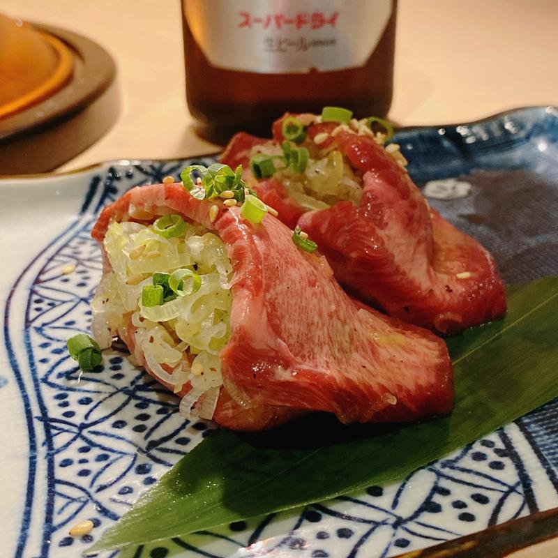 極ネギたんサンド(炭火焼肉TOMOSホルモン 大曽根店)