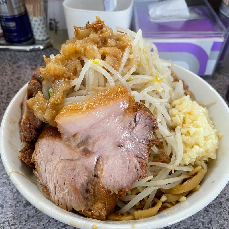 汁なし豚2枚(自家製麺 天 TEN)