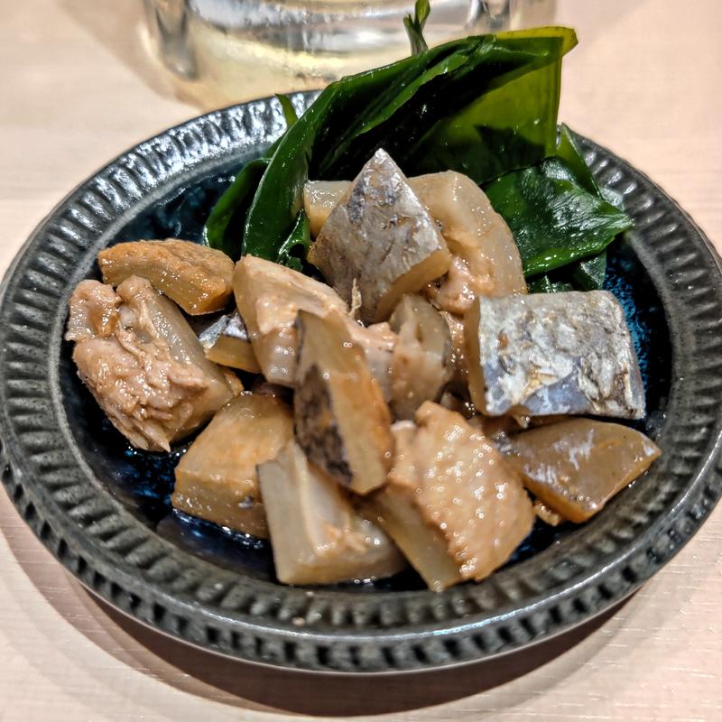 本まぐろ皮ポン酢(貝 刺身専門店 しらはら )