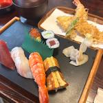 〈達磨〉お寿司・天ぷら定食(のれんと味 だるま料理店 （のれんとあじ だるまりょうりてん）)