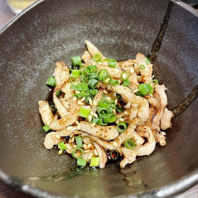 鶏皮炙りポン酢(大衆酒場 チャン栓チャン)