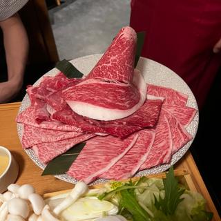 すき焼き(Kobe Beef&Matsusakaushi Sukiyaki(Shabu-Shabu) 銀座しゃぶ輝 新橋店)
