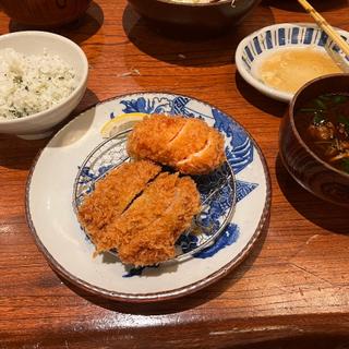 海老カツとひれかつの盛り合わせ定食(かつ吉 新丸ビル店)