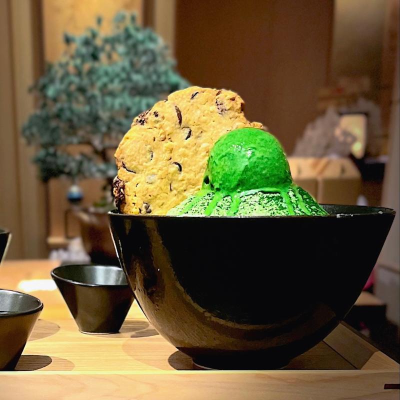 ダブルツリーbyヒルトン シグネチャー抹茶ピンス チョコチップクッキーを添えて(OPEN オールデイダイニング / ダブルツリーbyヒルトン京都東山)