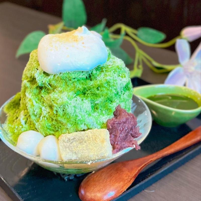 抹茶かき氷(四天王寺茶屋)