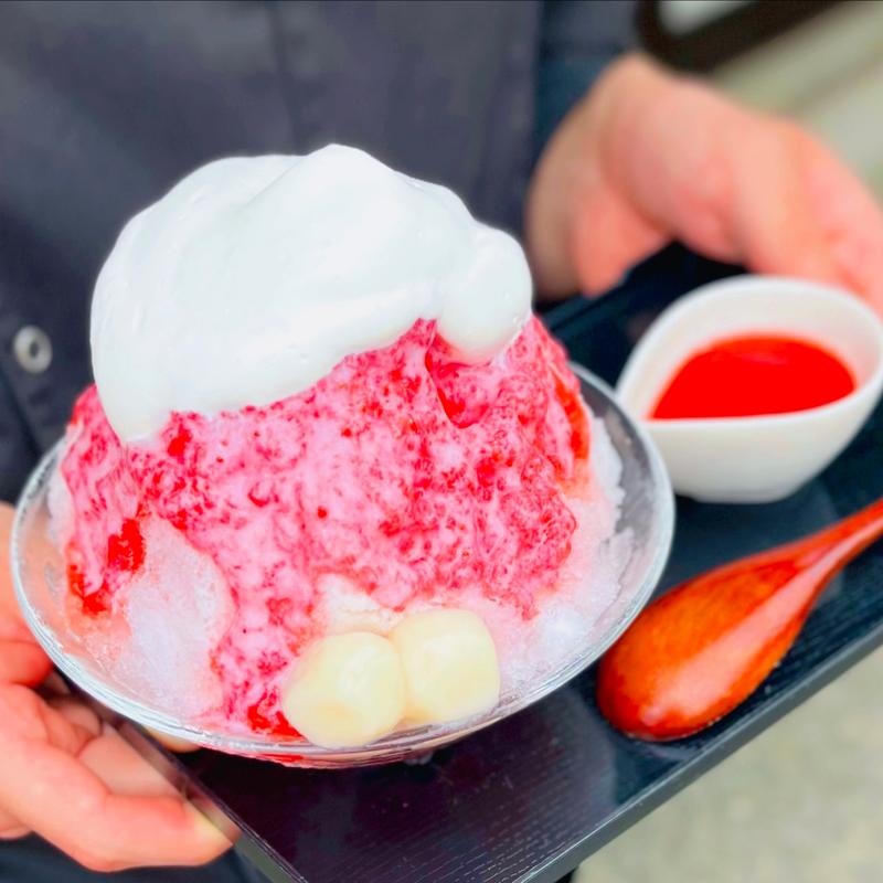 いちごかき氷(四天王寺茶屋)