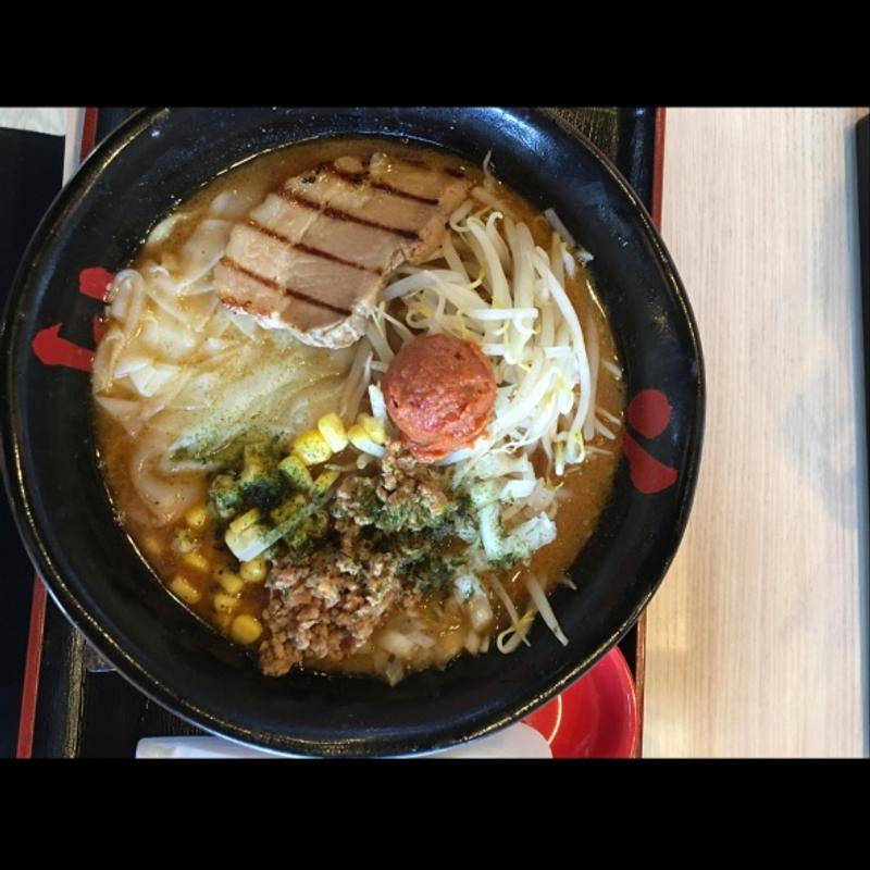 辛味噌海老ワンタン麺(花鳥風月 鶴岡店)
