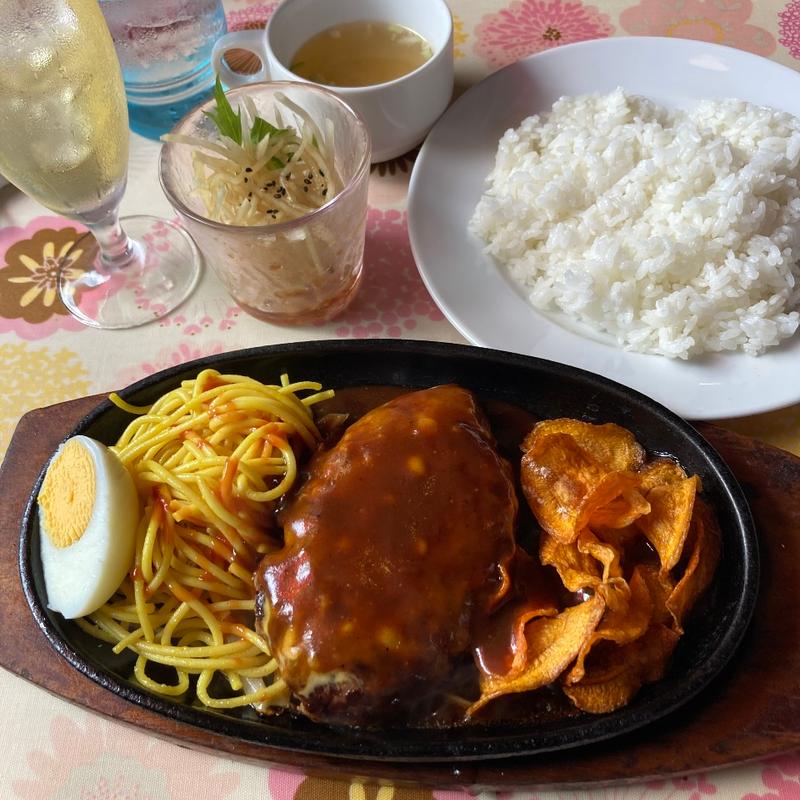 ハンバーグ兜ソース➕とろけるチーズ(ハンバーグレストラン兜)