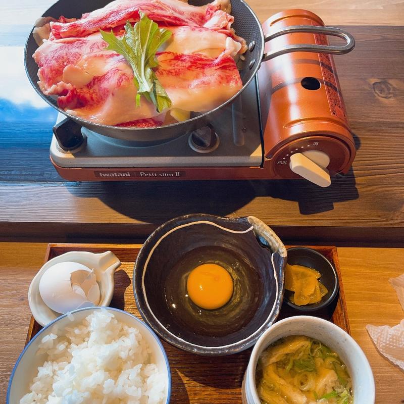 すき焼き定食(すき焼き串焼 北斗 GEMSなんば店)