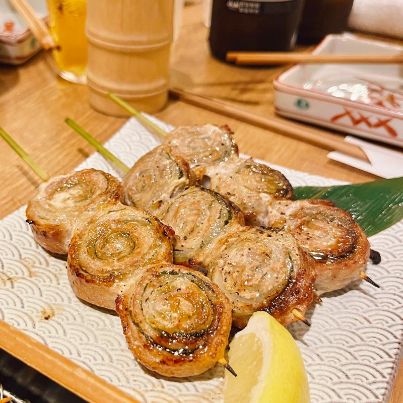 豚バラしそ巻(炭火串焼き こうめさん)