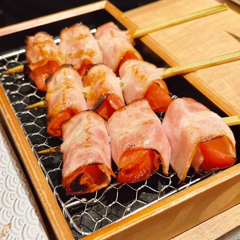 トマト巻(炭火串焼き こうめさん)