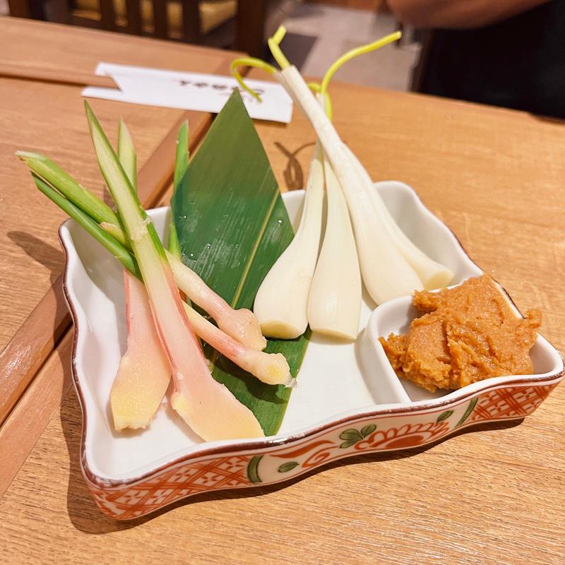 谷中生姜とエシャレット(炭火串焼き こうめさん)