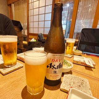 ビール中瓶アサヒ(炭火串焼き こうめさん)