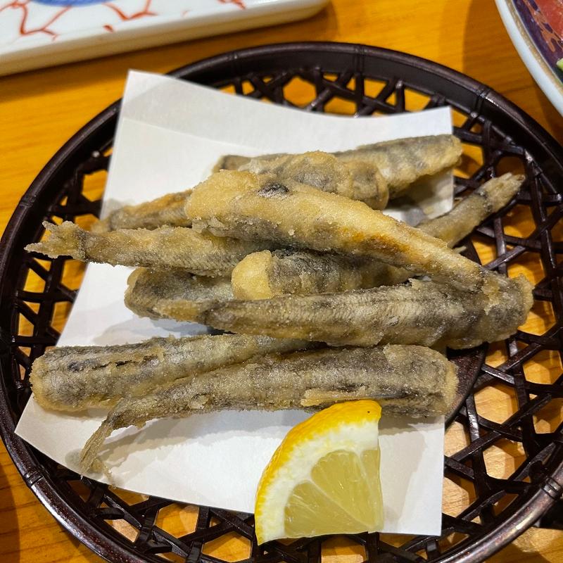 めひかりの天ぷら(神鷹 居酒屋)