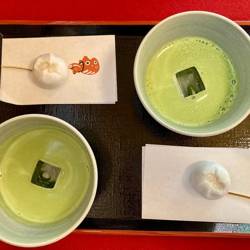 お抹茶と薯蕷饅頭のセット(茶室麟閣 )