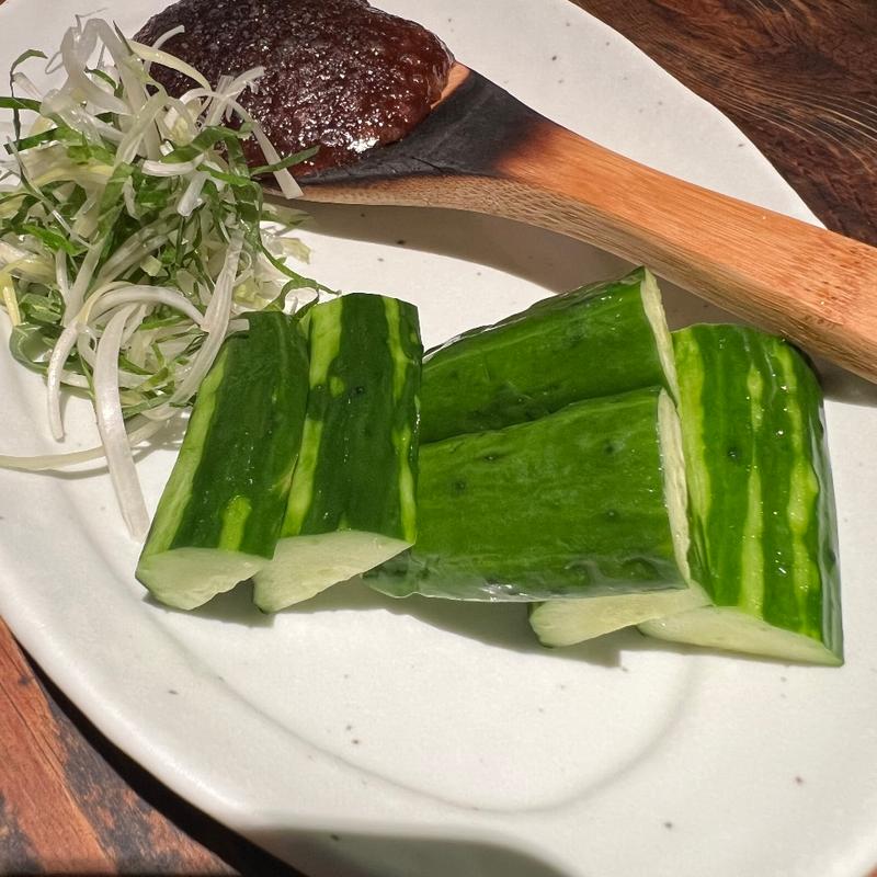 焼き味噌きゅうり(板蕎麦 山灯香)