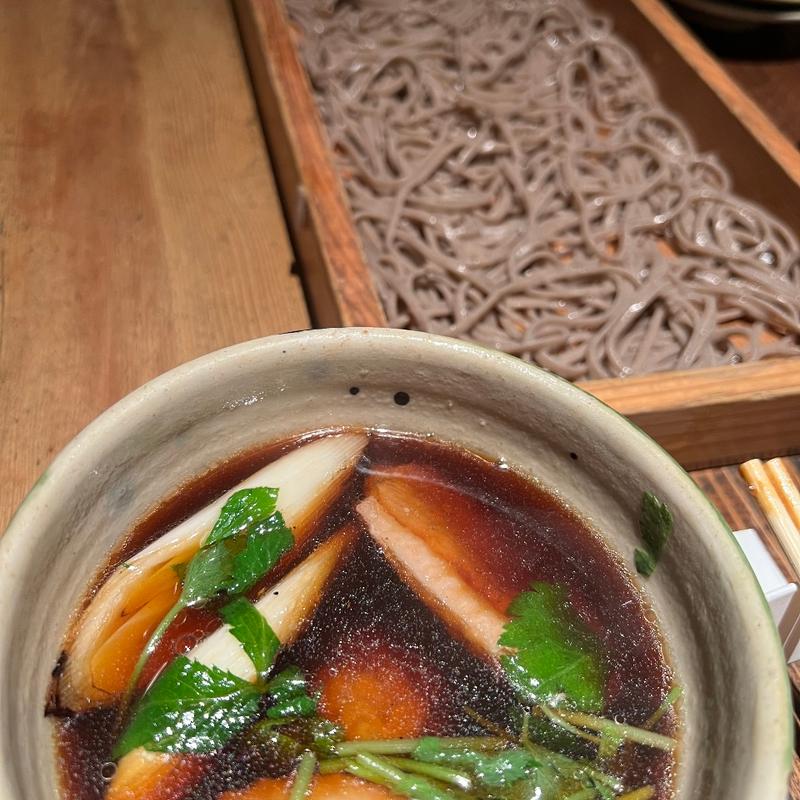 鶏汁そば切り(板蕎麦 山灯香)