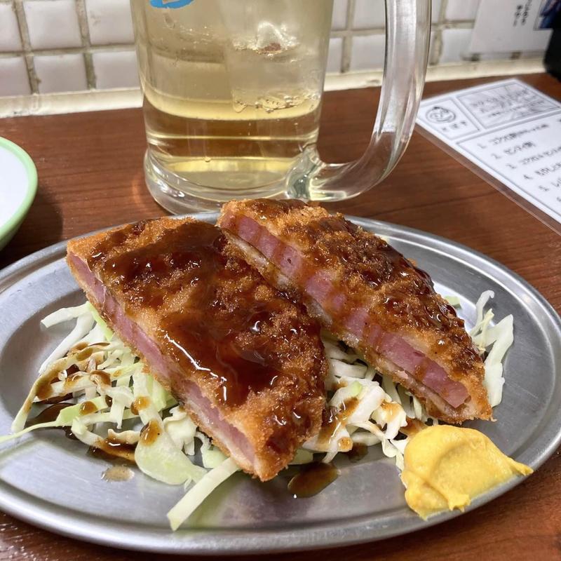 厚切りハムカツ(大衆食堂2.0 とぽす)