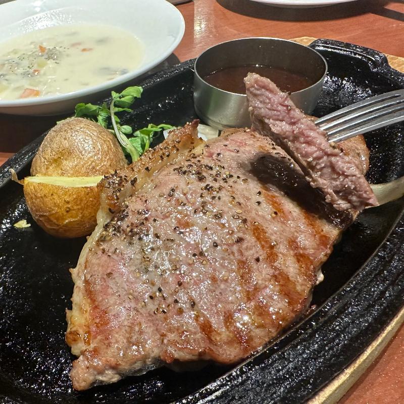 国産牛ロースステーキ(シーフードレストランメヒコ 郡山フラミンゴ館)