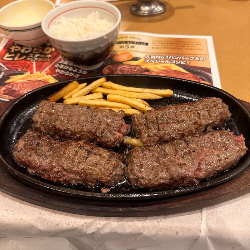 ブロンコおじさんのこだわり炭焼きがんこハンバーグ(ステーキハウス ブロンコビリー八王子大和田店)