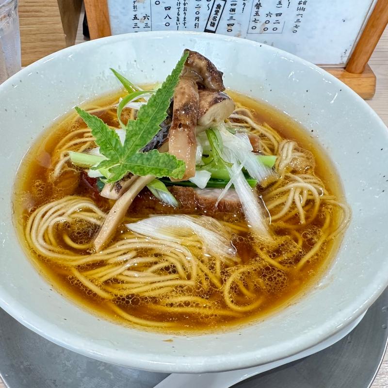 比内地鶏と松茸(ラーメン専科 竹末食堂)