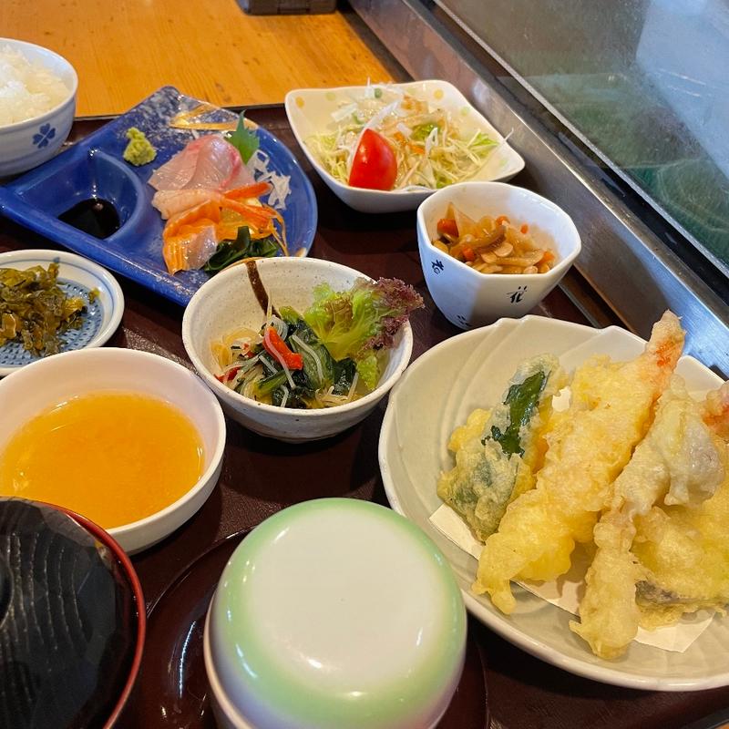 刺身・天ぷら豪華ご膳(海鮮うまいもんや　海の駅　茜 )