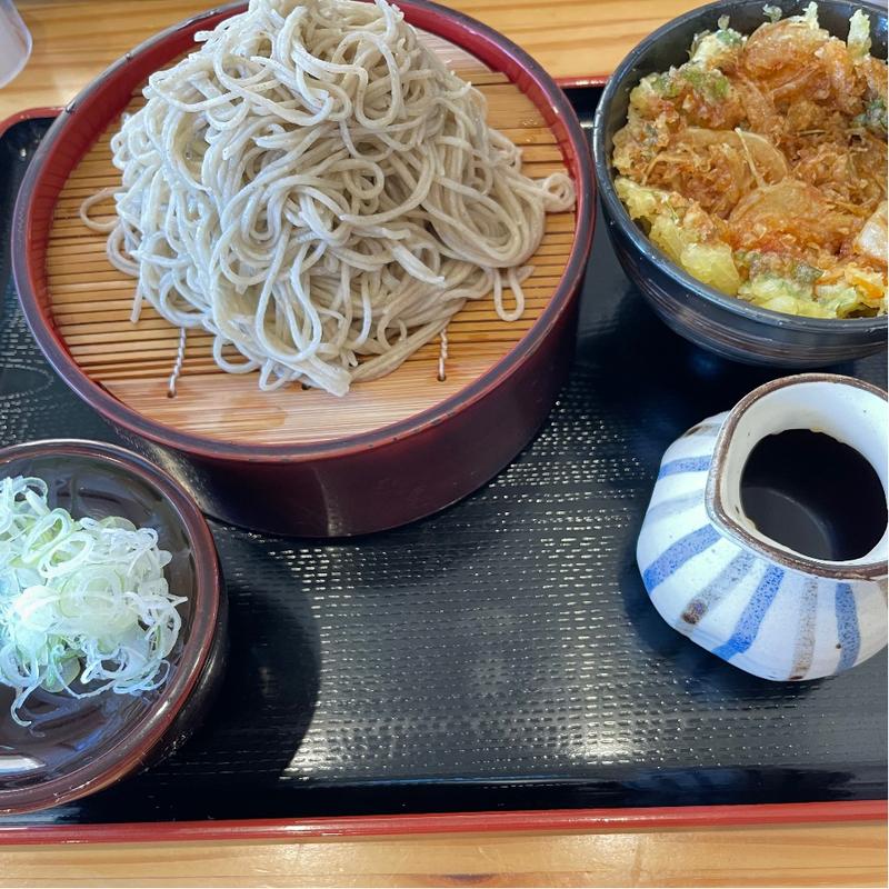 かけそばかき揚げ天丼セット(蕎麦処 すい山)