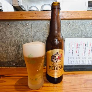 ビール(エビスビール小ビン)(中華そば まるき)