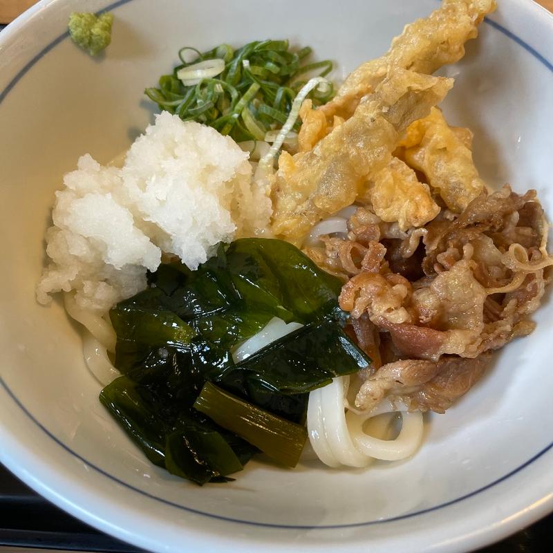 肉ごぼうぶっかけ(ウエスト うどん屋前原店)