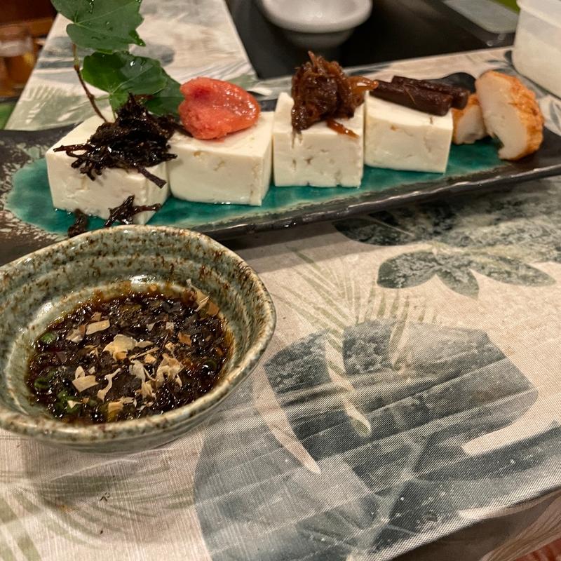 冷奴(桜さし(馬刺し)桜なべ きらく)