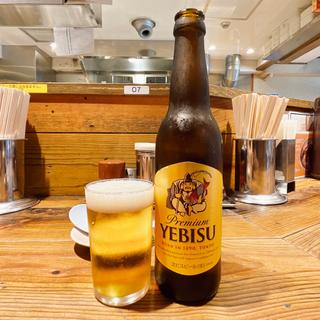 エビスビール小瓶(松戸中華そば 富田食堂)