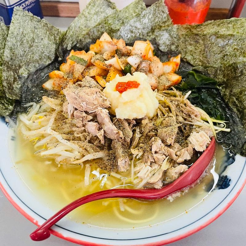 ネギ塩ラーメン＋海苔＋もやし(ラーメンショップ 122号騎西店)