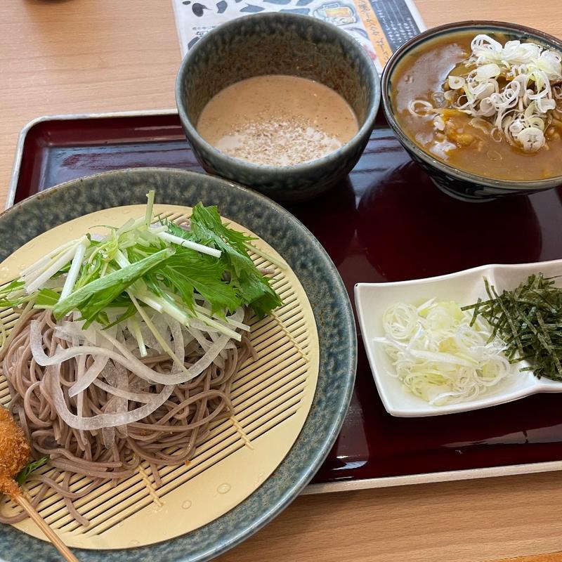 ごま汁そば　ミニカレー丼(そば太鼓亭 茨木松ヶ本店)
