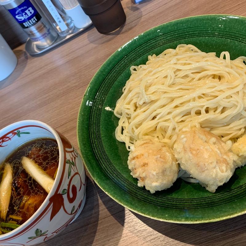 味わい鶏のつけそば　大盛　国産生姜　とろ玉子天ぷら×2(斗香庵 SHINKOTONI)