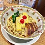 だし巻き卵とリンゴ酢の冷やし中華(鶏Soba Toraや)