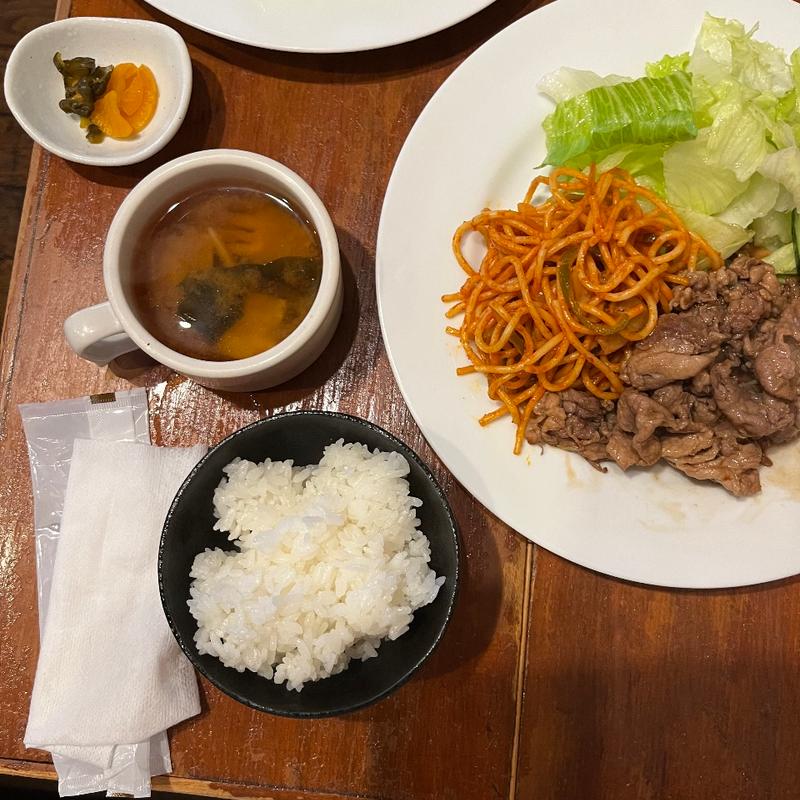 生姜焼き定食(都筑亭)