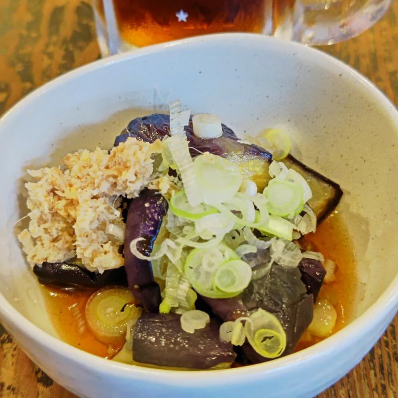 なすの揚げ浸し(ゴールデンもつ )