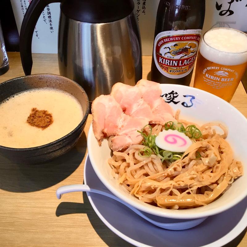 鶏白湯つけ麺(鶏そば唆る 南陽通店)