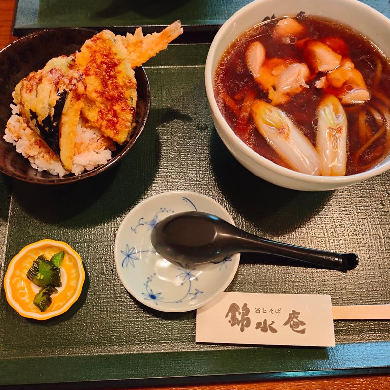 かしわ南そば(錦水庵 （きんすいあん）)