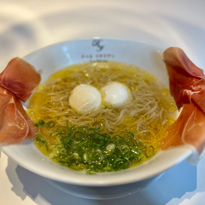 らぁ麺生ハムフロマージュ(らぁ麺 ドゥエイタリアン 新橋銀座 GUCHI)