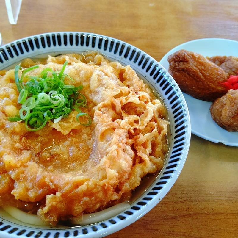 天ぷらうどん いなり寿司(七福うどん)