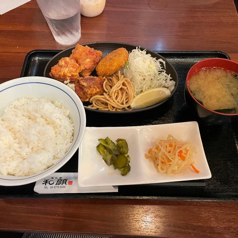 メンカラ定食(恵比寿 和顔)