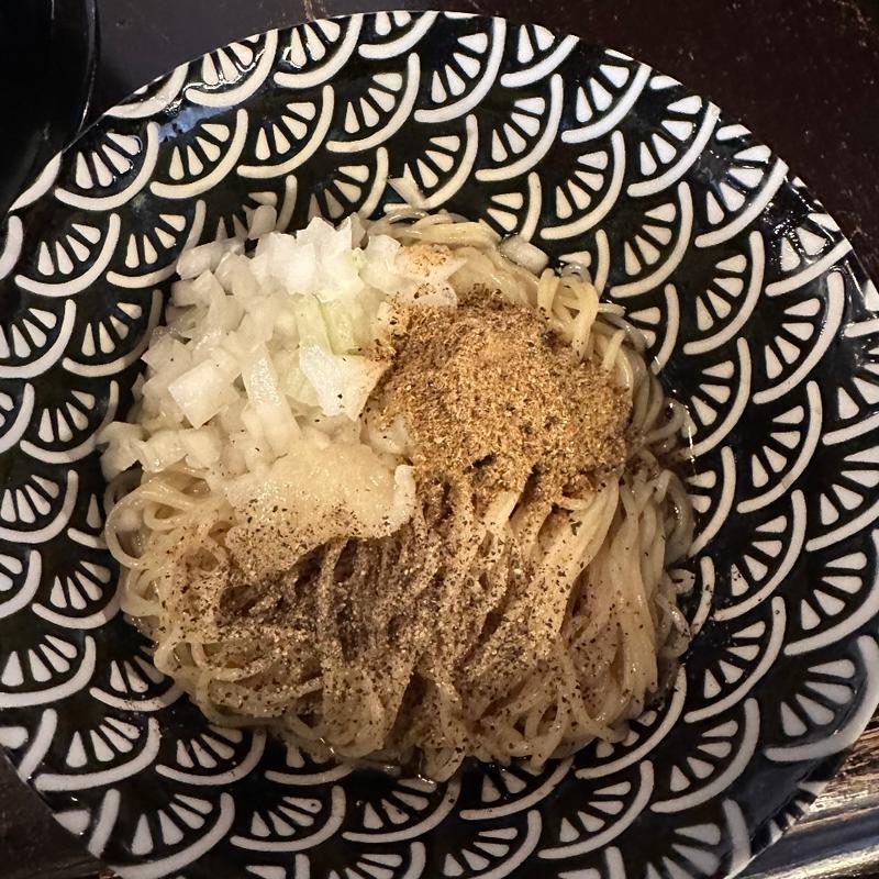 黒酢の和え玉(煮干結社 弘前店)