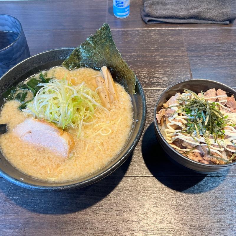 ネギみそらーめん＋ミニチャーシュー丼(週一ラーメン)