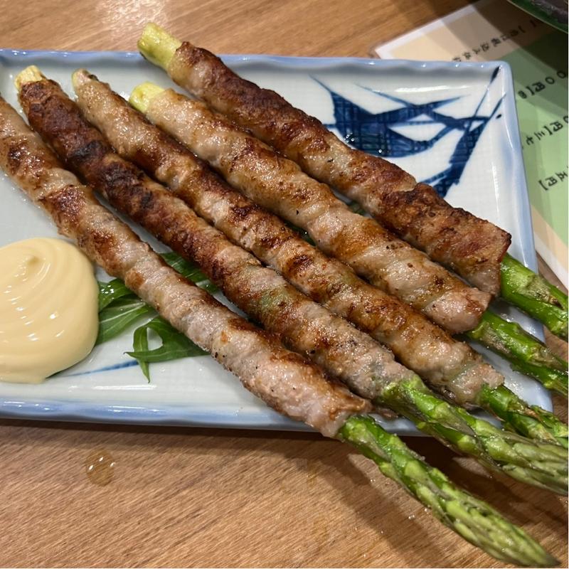 アスパラ巻き(本格炭火焼 焼とり うさばらし)