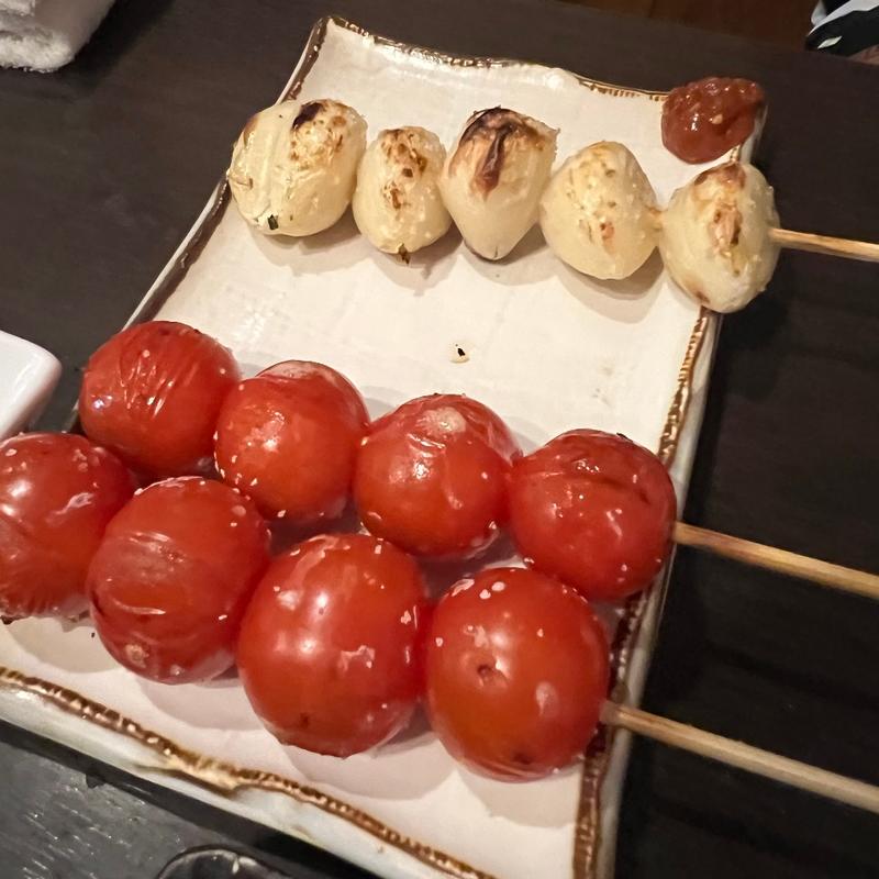 焼き鳥(トマト、にんにく)(もつや長光)